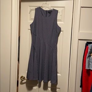 Banana Republic Navy Polka Dot Dress